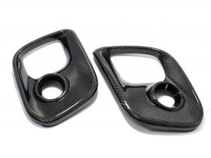 FIAT 500 Front Fog Light Trim - Carbon Fiber - 595 EU Model - With Light Hole